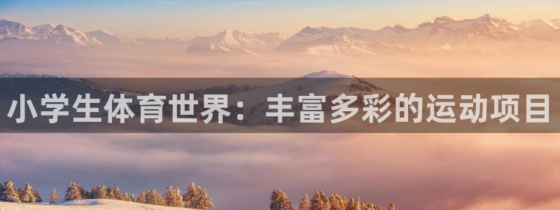欧亿体育官方正版app官方:小学生体育世界:丰富多彩的运动项